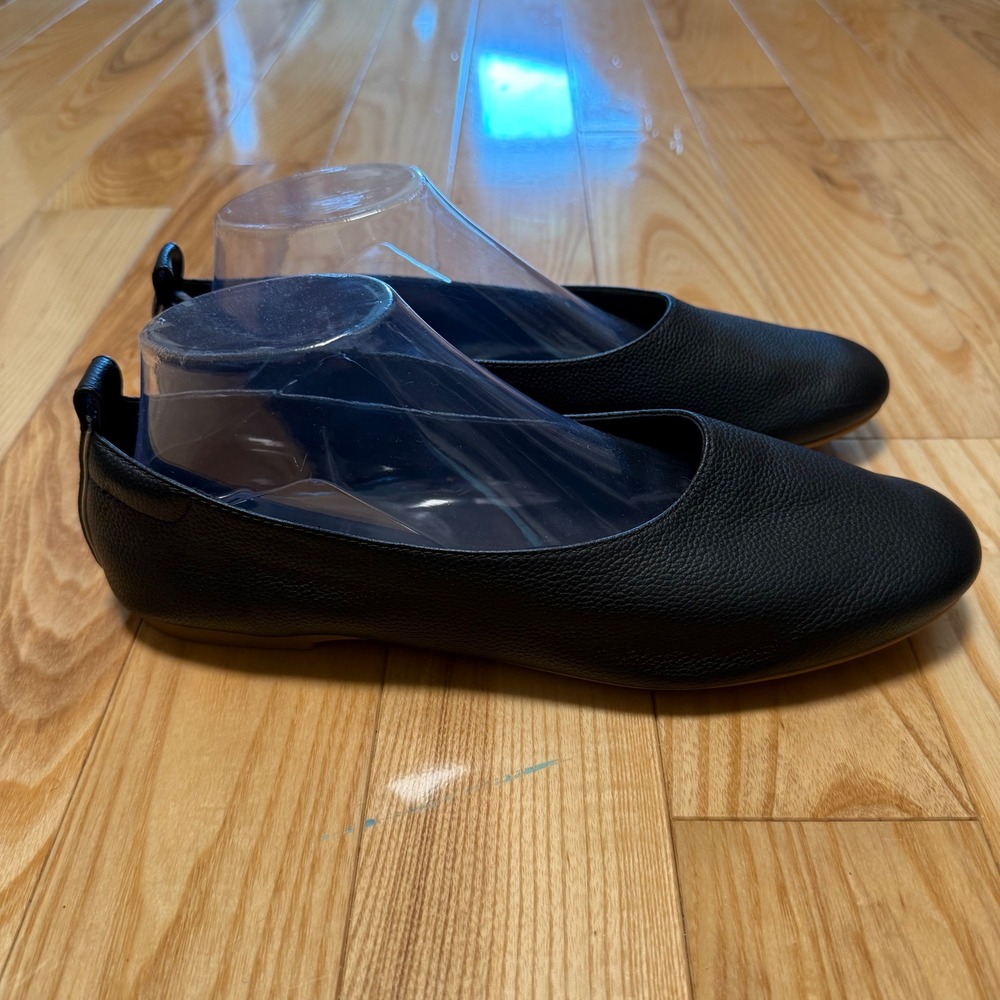 Everlane The Day Glove Shoe US 10 Women's High Vamp Ballet Flat Black Leather - Picture 4 of 10